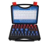 Luocute Checker Filo da Dado e Bulloni, 44pcs Practical Nut e Bullts Identifier Gauge Box, Facile Utilizzare Calibri di Identificatore Standard e Metrici con Scatola di Archiviazione