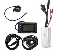 Luocute Controller Motore Bici Elettrica, Display LCD da Pannello 22A 36V 48V GD01 con Acceleratore a Pollice 130X e Sensore di Assistenza Alla Potenza 8C, per Motoriduttore da 500 W