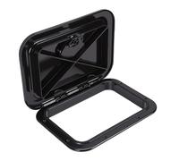 Luocute Copertura per Boccaporto per Barche, Coperchio per Boccaporto di Accesso al Ponte Marino Rettangolare Impermeabile Nero con Installazione Semplice, per Yacht a Vela Skiff Bass