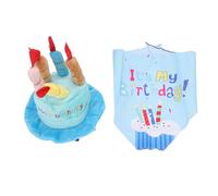 Luocute Costume da Oca del Portico di Buon Compleanno, Cappello da Torta e Costume Sciarpa per Decorazioni da Oca da Prato da 23 Pollici, con Bandana per Feste, per Statua di Oche in (BLUE)