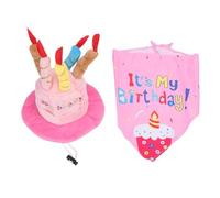 Luocute Costume da Oca del Portico di Buon Compleanno, Cappello da Torta e Costume Sciarpa per Decorazioni da Oca da Prato da 23 Pollici, con Bandana per Feste, per Statua di Oche in (PINK)