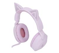 Luocute Cuffie Wireless Cat Ear, Bluetooth 5.4 con Controllo Touch Effetto Luce LED, Cuffie Auricolari Pieghevoli con Microfono, 35 Ore di Riproduzione, per Giochi, Viaggi, Scuole, PC, (PURPLE)
