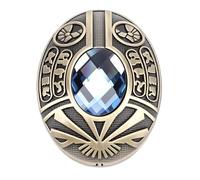 Luocute Cursore Fidget in Lega di Zinco, Giocattolo Sensoriale della Punta delle Ovale Dell'Antico Egitto con Pietra Preziosa Blu, per il Rilassamento Mentale Dell'Aula Dell'Ufficio