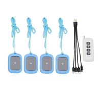 Luocute di Percorri del Ristorante Wireless, 800 M di Lunghe Distanza 3 Modalità Prompt Impermeabilizzazione del Cicalino per Vanager in Coda Ospite con 4 Ricevitori, Adatto per il (BLUE)