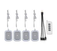 Luocute di Percorri del Ristorante Wireless, 800 M di Lunghe Distanza 3 Modalità Prompt Impermeabilizzazione del Cicalino per Vanager in Coda Ospite con 4 Ricevitori, Adatto per il (GREY)