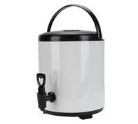 Luocute Dispenser per Bevande Isolato da 6 Litri, Server per Bevande Termiche in Acciaio Inossidabile 304 con Rubinetto, Adatto per Calde e Fredde, tè Al Latte, Succhi, Zuppe (WHITE)