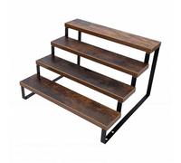 Luocute Espositore in Legno Espositore a 4 Livelli per Profumo e Colonia, Scaffale per Organizer per Mobiletto da , Bancone della , Decorazione per la Fattoria (4 livelli)