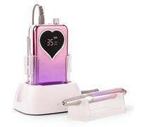 Luocute File per Unghie Elettrica, Macchina per Trapano per Unghie Professionale 35000 Giri / Min Cordless Ricaricabile con 6 Bit (Spina europea)