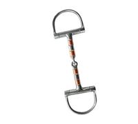 Luocute Filetto con Anelli a D con Rullo in Rame per L'addestramento dei | 5 in Bocca, Bocchino Snodabile, Bordi Arrotondati e Lisci, Favorisce la Saliva, Distribuzione Uniforme della Pressione,
