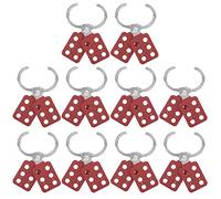 Luocute Gancio di Blocco Industriale 38 Mm, 10 Pezzi | Isolamento in Alluminio a 6 Fori, Ignifugo, Controllo Energetico Multiutente, per Uso in Luoghi Infiammabili