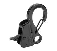 Luocute Gancio per Ancoraggio per Barche in Acciaio Inossidabile, Supporto per Corda Scorrevole Regolabile di Ancoraggio Senza Nodi a Sgancio Rapido per Cime da 3/8 Pollici, Gancio (Black)