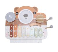 Luocute Giocattolo a Percussione Musicale in Legno, Set di Batteria per per Bambini, Strumenti Musicali Educativi con Mazze, Aiuta la Coordinazione Occhio-mano