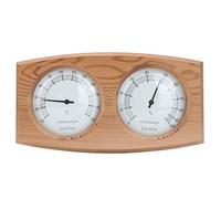 Luocute Igrometro in Legno di Cedro 2 in 1 per Sauna, 10 120 C | Design Trasparente a Doppio Quadrante, Intervallo di umidità da 0 a 100, Corpo in Legno, Resistenza Durevole Alle Alte