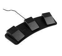 Luocute Interruttore a Pedale Triplo USB FS23 PM, Pedale Meccanico con Tasto di Scelta Rapida Personalizzabile e Funzioni Multimediali, per il Controllo della Macchina da Lavoro e