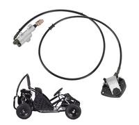 Luocute Kit Cilindri Master Freno Posteriore ATV, Lega in Acciaio Ad Alta Durezza, Tubo 1,55 M, per Mini Bici Kart a Carrello Quadri, Installazione Professionale, Prestazioni del