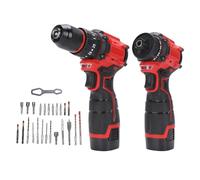 Luocute Kit Combinato Trapano Avvitatore a Batteria e Avvitatore a Percussione da 16,8 V, Set di Utensili Elettrici Piccolo e Leggero con 3 Batterie e Luce da Lavoro a LED, per (EU)