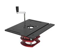 Luocute Kit di Fresatura, Kit di Fresatura a Sollevamento Manuale, Tavolo in Lega di Alluminio Inserto Piastra di Base Piano di Lavoro per Scanalatura della Lavorazione del Legno Piccola (BLACK)