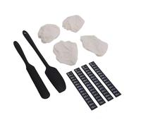 Luocute Kit Iniziale per Lievito Naturale, Efficienti Accessori per la Cottura del Pane con Copertura in Tessuto Traspirante e Strisce Indicatrici della Temperatura per Barattoli da 3 a