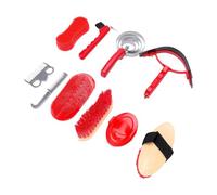 Luocute Kit per Toelettatura, Set di Spazzole in Acciaio Inossidabile con Pettine per Striglia, Piccone per Zoccoli, Lama per Spargimento per la Cura degli Equini, Bagno per il