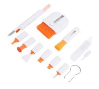 Luocute Kit Pulizia Tastiera 3 in 1, Detergente Portatile Multifunzione con Spazzola per Schermo Laptop, Spray, Panno per Auricolari Fotocamera Tablet Telefono, Kit Pulizia Auricolari
