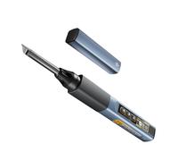 Luocute Kit Saldatore Cordless 75 W a Riscaldamento Rapido con Display OLED, Puntali per Multimetro Digitale, Batteria 800 MAh, Spegnimento Automatico, Temperatura Regolabile, Kit (blu navy)