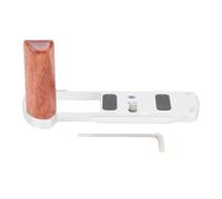 Luocute L Grip a Forma con Piastra QR, Impugnatura in Lega di Alluminio in Legno per Fotocamera S9 con Foro Screh da 1/4 Pollice Incorporato e Cuscinetto a Prova di Scratch (SILVER)