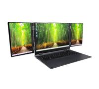 Luocute Laptop a Triplo Schermo Pieghevole per Vittorie 11 PRO, WiFi 6 RJ45 Riconoscimento Facciale da 16 GB RAM 2 TB SSD da 16 Pollici Double 10,5 Pollici Laptop, Adatto per Il (Spina Europea)