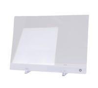 Luocute Lavagna per Appunti a LED, 13,8x10 Pollici 7 Luci RGB 4 modalità Dinamiche Lavagna Cancellabile a Secco in Acrilico Illuminato con 7 Pennarelli, Espositore, Catena Sospesa