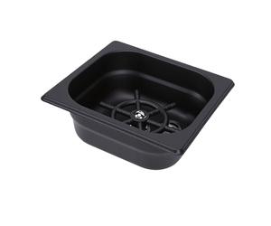 Luocute Lavello Lavatazze, Lavatazze Automatico Design Incorporato in Acciaio Inossidabile Risciacquo Ad Alta Pressione per Uso Commerciale Domestico, con Vassoio Raccogligocce e Spray (BLACK)