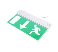 Luocute LED Emergenza Uscita di Sicurezza Luce per Evacuazione Antincendio | Pannello acrilico, illuminazione brillante, allarme vocale automatico, uso scolastico in hotel, centro commerciale,