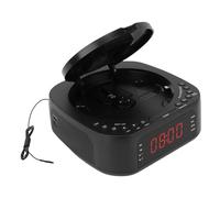 Luocute Lettore CD Sveglia Lettore CD Portatile Radio con USB Design con Caricamento Dall'alto Telecomando Ampio Display a LED Timer di Spegnimento Doppi Allarmi per Camera da (Spina europea)