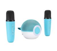 Luocute Macchina per Karaoke, Altoparlante Bluetooth Portatile con 2 Microfoni Wireless, 5 Effetti Vocali, modalità Luce LED, Portata 15 M, per Feste in Casa, Viaggi All'aperto (GREEN)