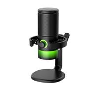 Luocute Microfono a Condensatore USB, Microfono da Studio di Registrazione Professionale con Interfaccia RGB Light Type-C Chip Scheda Audio Incorporata, per lo Streaming di Canto,