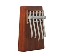 Luocute Mini Kalimba a 5 Chiavi, Arpa da Pollice in Legno di Acacia Massello con Design Portatile per L'Educazione Musicale dei Bambini (rosso)