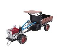 Luocute Modello di Trattore Manuale Vintage Squisito e Realistico 3 in 1, Veicolo Agricolo in Lega per Bambini, Set da Gioco da Collezione con Funzionamento a Manovella per la Raccolta