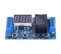 Luocute Modulo relè Temporizzato, Interruttore con Ritardo di Attivazione da 6 V a 30 V con Display LED a Cifre, Alimentatore Micro USB 5 Regolabile, per Progetti Fai da Te Domestici di Automazione