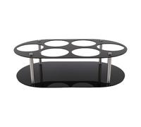 Luocute Organizzatore per Bottiglie D'acqua, Scaffale Impilabile con Materiale Acrilico Ad Alta Resistenza, Adatto per Ripiano della Dispensa del Frigorifero Dell'armadietto da Banco (BLACK)