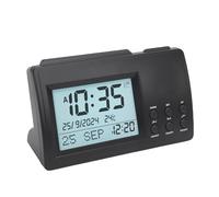Luocute Orologio da Tavolo Digitale con Calcolo Automatico del Tempo di | Display LCD, Multifunzionale per le Principali città del Mondo, 12/24 Ore e Lingua Araba, Promemoria Giornaliero con