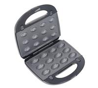 Luocute Panini Elettrici Premere Sandwich Maker, Macchina per Ciambelle Portatile con 10 Piastre Non Stick Rimovibili per Pancake a Forma di Guscio di Formaggio (Plug 220v)
