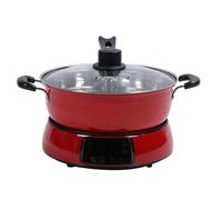 Luocute Pinza di Riso a Basso Contenuto di Carboidrati, Pentola Calda Intelligente 6l con Design di Sollevamento Mantieni il Timer Caldo per Cuocere la (rosso)