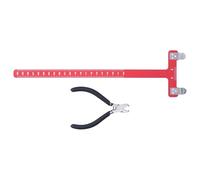 Luocute Pinze per Nocking Points per Archi con Righello a Forma di T | Strumento di installazione della cocca in ottone in lega di alluminio, kit righello per la misurazione dell\'altezza della