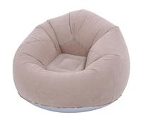 Luocute Poltrona Lounge Gonfiabile, Divano Letto Portatile per Uso Interno Ed Esterno con Materiale Floccato, PVC, Pieghevole Compatto, capacità di Peso di 176 Libbre, 29,5x29,5x17,7