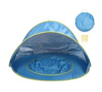 Luocute Pop -up Baby Beach Tenda, Rifugio da Sole per Neonati con Tasche da Deposito in Piscina con Telaio Antivento per il Giardino da Campeggio da Viaggio in Campeggio (BLUE)