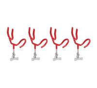 Luocute Portacanna Pesca, 4 Pezzi Porta Asta in Acciaio Inossidabile con Angolo di 20 Gradi con Supporto su Ponte Rivestito in PVC, per la Pesca a Riva in Kayak in Barca