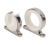 Luocute Portacanne da Pesca, Supporto Orizzontale in Acciaio Inossidabile | Compatibile con Canne da Spinning/mosca, Anello di Bloccaggio in Nylon, Montaggio a Soffitto a Parete, Antiruggine per