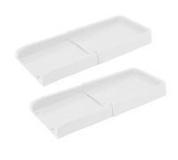 Luocute Prolunga per Grondaia, Blocco Paraspruzzi per Drenaggio Esterno dell'Acqua Piovana con 4 Chiodi di Fissaggio in PP, Materiale PP Resistente alle Intemperie di Facile Installazione (White)