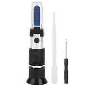 Luocute Rifrattometro Portatile 0-50%, Precisione RHB-50ATC | Compensazione Automatica della Temperatura Compatibile con L'analisi di Succhi di Vino, Alluminio per Uso Sul Campo,
