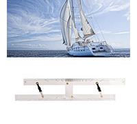 Luocute Righello di Navigazione Marina Parallelo, Scala Trasparente, (600 | Strumento per tracciare carte nautiche, rame lucido, acrilico trasparente, leggero, per disegno di linee azimutali, marino