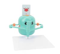 Luocute Robot da Disegno Educativo, Pedaggio di Apprendimento Interattivo per Bambini dai 3 Ai 9 Anni con 100 Biglietti di Parole e 16 Penne a Colori, Sviluppo delle Competenze