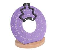 Luocute Ruota del Circolo delle Quinte, Strumento di Apprendimento Musicale in Lega di Alluminio con Tabella degli Accordi e Supporto in Legno per Insegnanti di Studenti di Teoria (PURPLE)